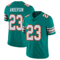 M.Dolphins #23 Zayne Anderson Player Aqua Limited Alternate Vapor Untouchable Home Game PETTCS Stitched Jerseys