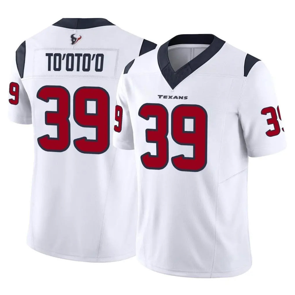 H.Texans #39 Henry To'oTo'o Player White Limited Vapor F.U.S.E. Home Game PETTCS Stitched Jerseys