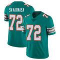 M.Dolphins #72 Jonah Savaiinaea Player Aqua Limited Alternate Vapor Untouchable Home Game PETTCS Stitched Jerseys