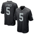 LV.Raiders #5 Eric Stokes Player Black Home Game PETTCS Stitched Jerseys