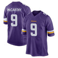 M.Vikings #9 J.J. McCarthy Player Purple Home Game PETTCS Stitched Jerseys