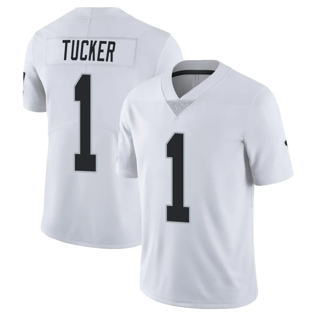 LV.Raiders #1 Tre Tucker Player White Limited Vapor Untouchable Home Game PETTCS Stitched Jerseys