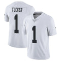 LV.Raiders #1 Tre Tucker Player White Limited Vapor Untouchable Home Game PETTCS Stitched Jerseys