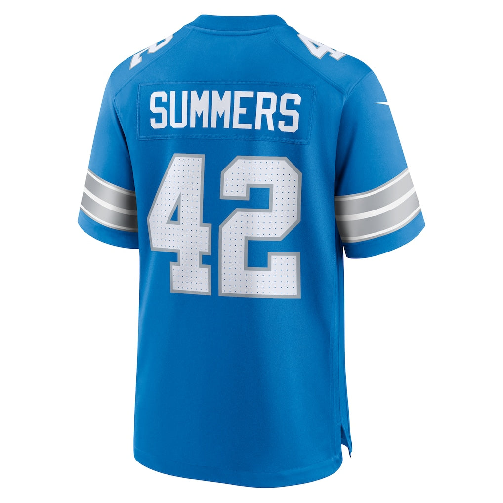 PETTCS D.Lions #42 Ty Summers Blue Team Game Jersey