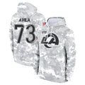 LA.Rams #73 Steve Avila Player Arctic Camo Salute to Service Hoodies Limited Game PETTCS Stitched Jerseys