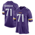 M.Vikings #71 Christian Darrisaw Player Purple Home Game PETTCS Stitched Jerseys