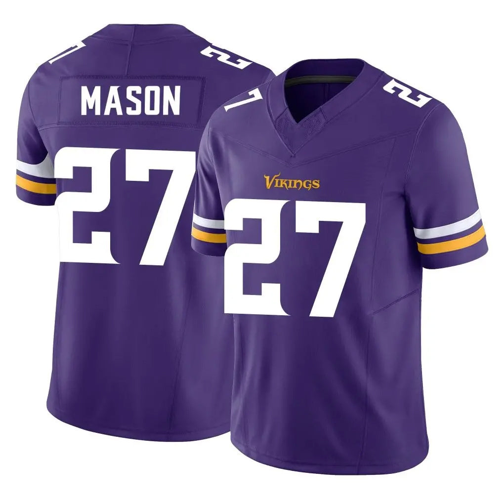 M.Vikings #27 Jordan Mason Player Purple Limited Vapor F.U.S.E. Home Game PETTCS Stitched Jerseys