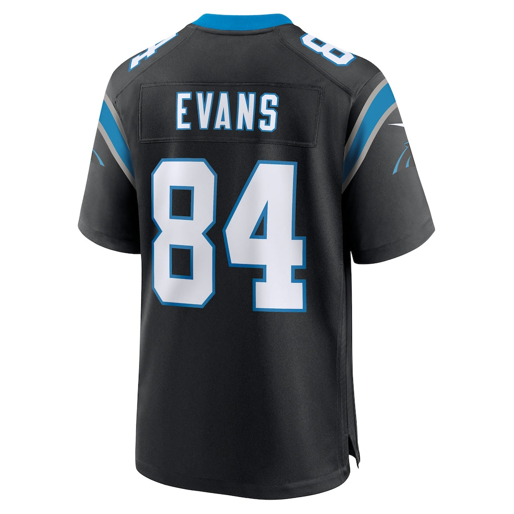 PETTCS C.Panthers #84 Mitchell Evans Black Team Game Jersey