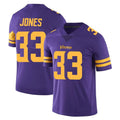 M.Vikings #33 Aaron Jones Sr. Player Purple Limited Color Rush Home Game PETTCS Stitched Jerseys