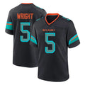 M.Dolphins #5 Jaylen Wright Player Black Pitch Rivalries Collection Home Game PETTCS Stitched Jerseys
