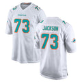 M.Dolphins #73 Austin Jackson Player White Limited Home Game PETTCS Stitched Jerseys