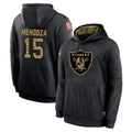 LV.Raiders #15 Fernando Mendoza Player Black Salute to Service Hoodies Limited Game PETTCS Stitched Jerseys