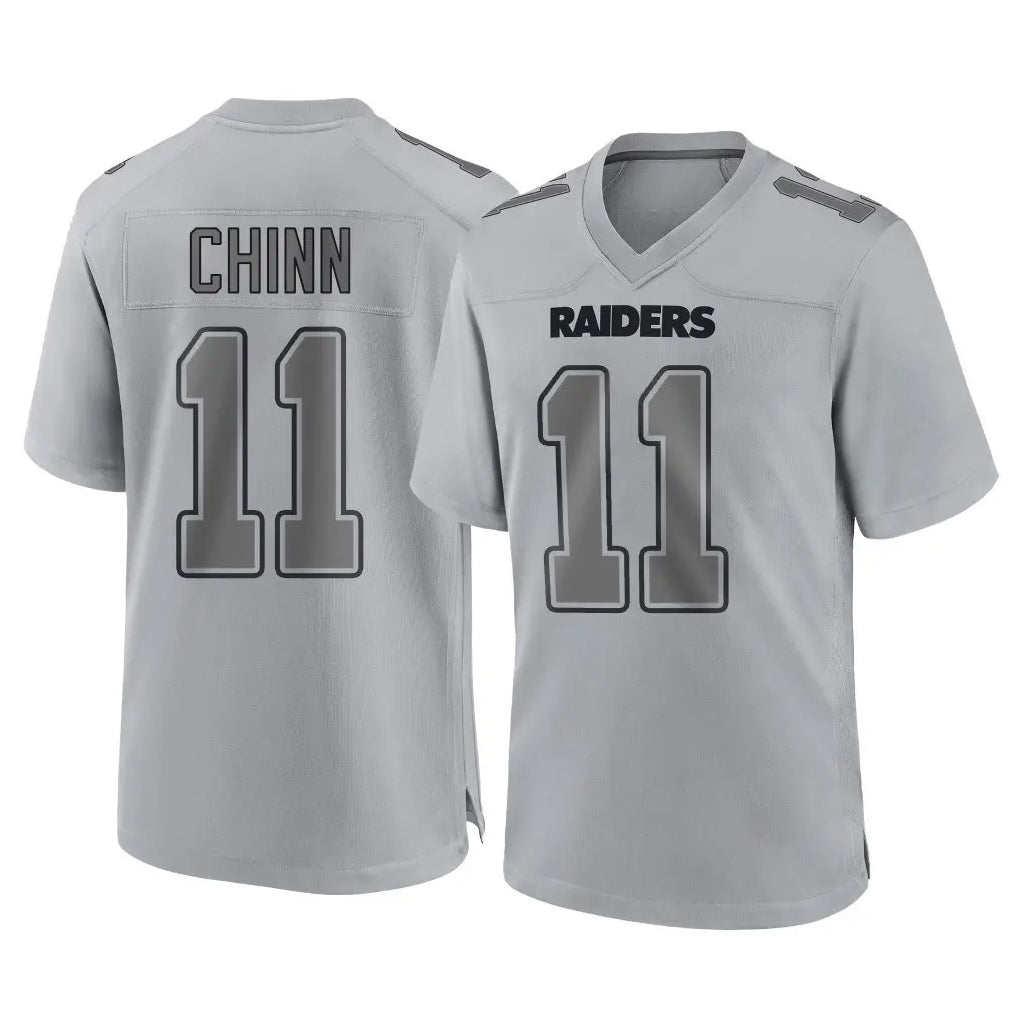 LV.Raiders #11 Jeremy Chinn Player Gray Atmosphere Fashion Limited Game PETTCS Stitched Jerseys