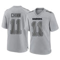 LV.Raiders #11 Jeremy Chinn Player Gray Atmosphere Fashion Limited Game PETTCS Stitched Jerseys