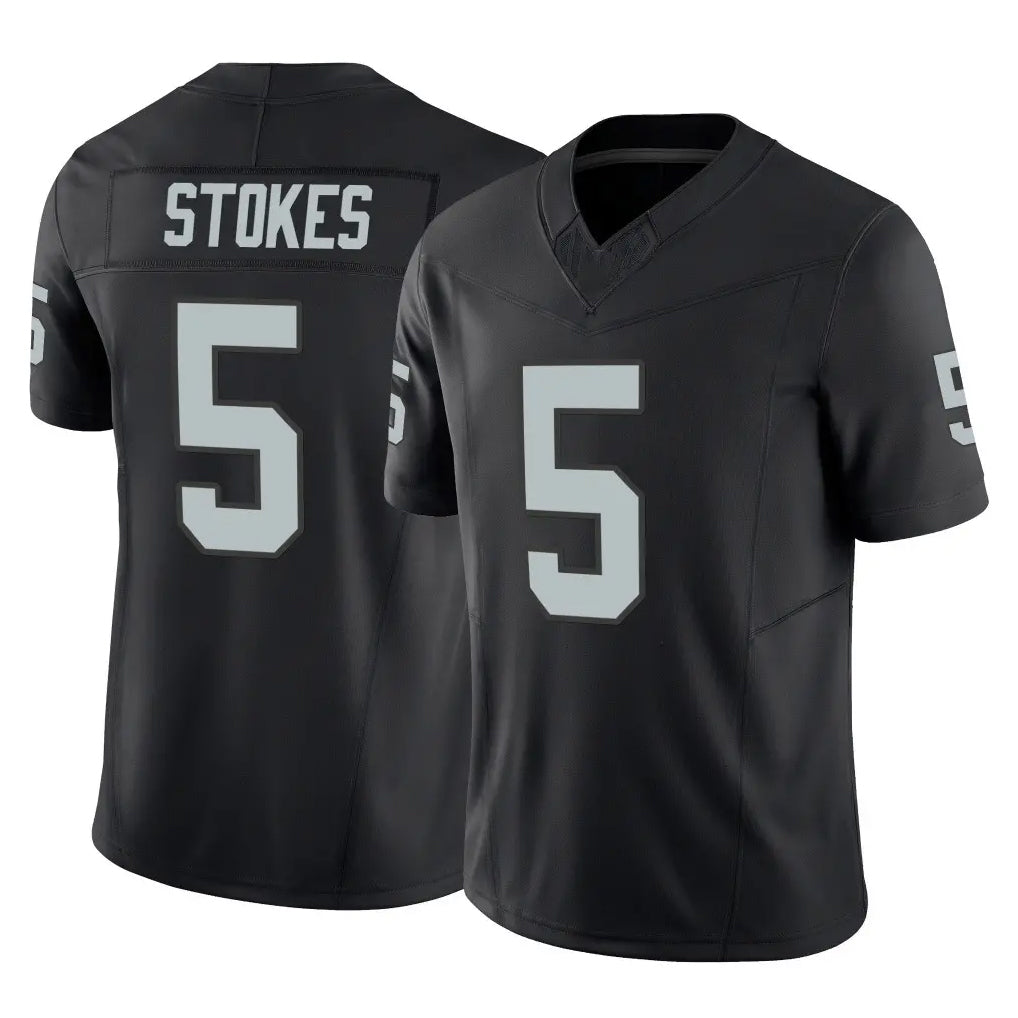 LV.Raiders #5 Eric Stokes Player Black Limited Vapor F.U.S.E. Home Game PETTCS Stitched Jerseys