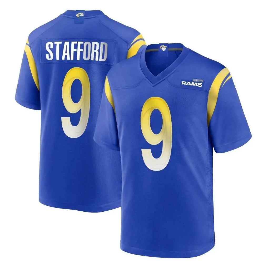 LA.Rams #9 Matthew Stafford Player Royal Home Game PETTCS Stitched Jerseys