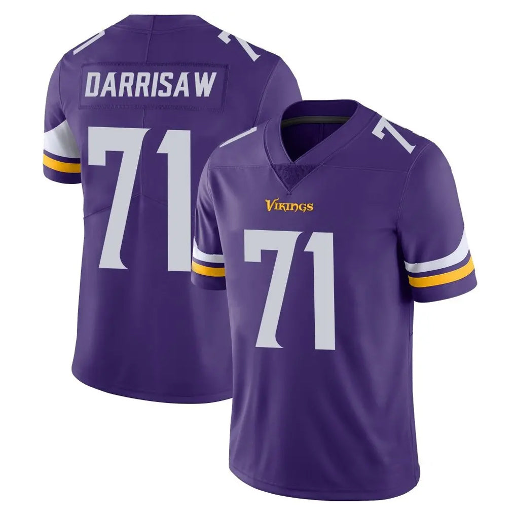 M.Vikings #71 Christian Darrisaw Player Purple Limited Vapor Untouchable Home Game PETTCS Stitched Jerseys