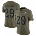 LA.Rams #29 Eric Dickerson Player Olive Salute To Service Limited PETTCS Stitched Jerseys