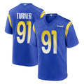 LA.Rams #91 Kobie Turner Player Royal Home Game PETTCS Stitched Jerseys