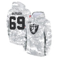 LV.Raiders #69 Adam Butler Player Arctic Camo Salute to Service Hoodies Limited Game PETTCS Stitched Jerseys