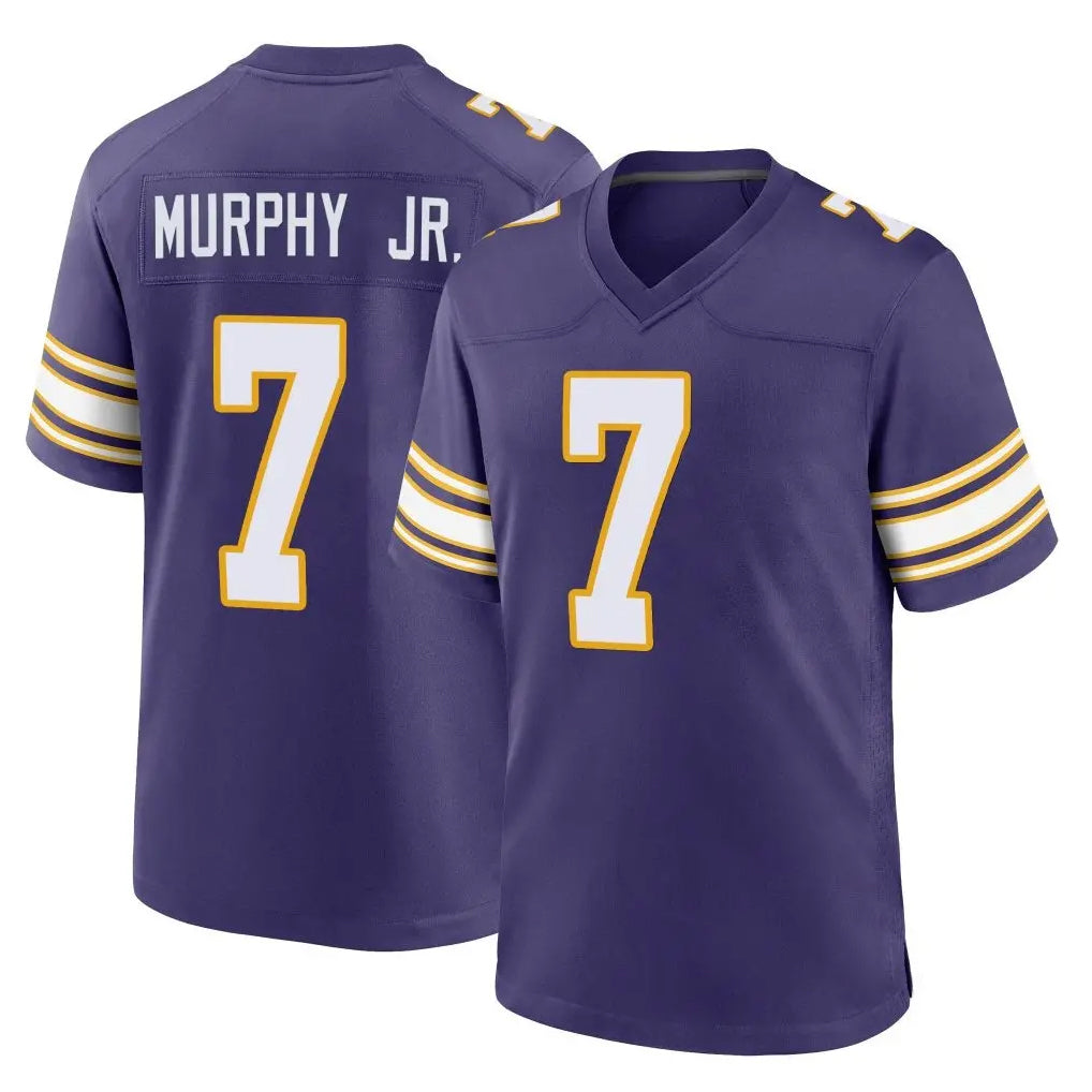 M.Vikings #7 Byron Murphy Jr. Player Purple Classic Home Game PETTCS Stitched Jerseys