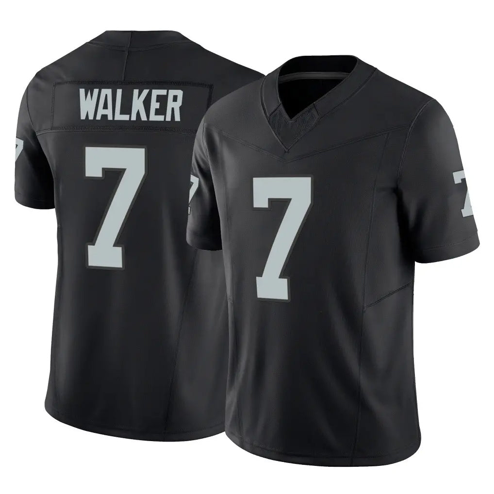 LV.Raiders #7 Quay Walker Player Black Limited Vapor F.U.S.E. Home Game PETTCS Stitched Jerseys