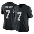 LV.Raiders #7 Quay Walker Player Black Limited Vapor F.U.S.E. Home Game PETTCS Stitched Jerseys