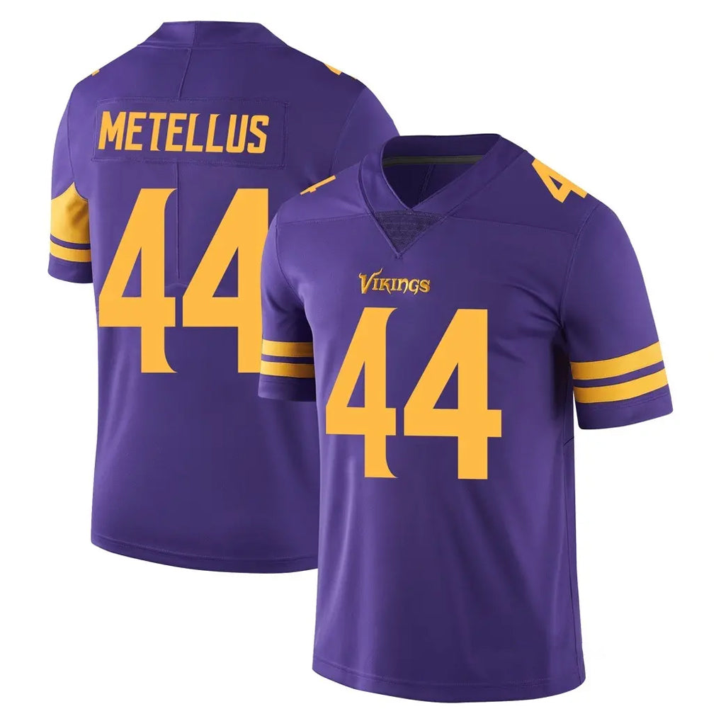 M.Vikings #44 Josh Metellus Player Purple Limited Color Rush Home Game PETTCS Stitched Jerseys