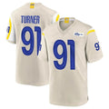 LA.Rams #91 Kobie Turner Player Bone Home Game PETTCS Stitched Jerseys