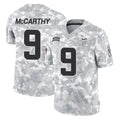 M.Vikings #9 J.J. McCarthy Player Arctic Camo Salute To Service Limited Game PETTCS Stitched Jerseys