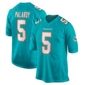 M.Dolphins #5 Jaylen Wright Player Aqua Home Game PETTCS Stitched Jerseys