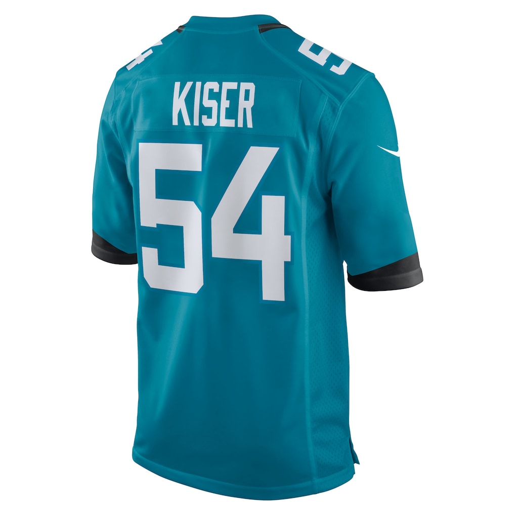 PETTCS J.Jaguars #54 Jack Kiser Teal Team Game Jersey