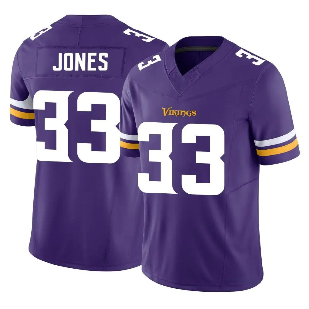 M.Vikings #33 Aaron Jones Sr. Player Purple Limited Vapor F.U.S.E. Home Game PETTCS Stitched Jerseys