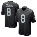LV.Raiders #8 Kirk Cousins Player Black Home Game PETTCS Stitched Jerseys