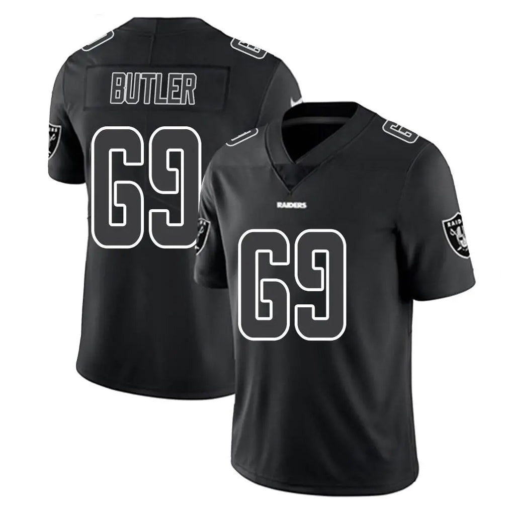 LV.Raiders #69 Adam Butler Player Black Limited Black Impact Home Game PETTCS Stitched Jerseys