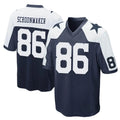 D.Cowboys #86 Luke Schoonmaker Player Navy-White Alternate Home Game PETTCS Stitched Jerseys