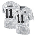 LV.Raiders #11 Jeremy Chinn Player Arctic Camo Salute To Service Limited Game PETTCS Stitched Jerseys