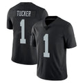 LV.Raiders #1 Tre Tucker Player Black Limited Vapor Untouchable Home Game PETTCS Stitched Jerseys
