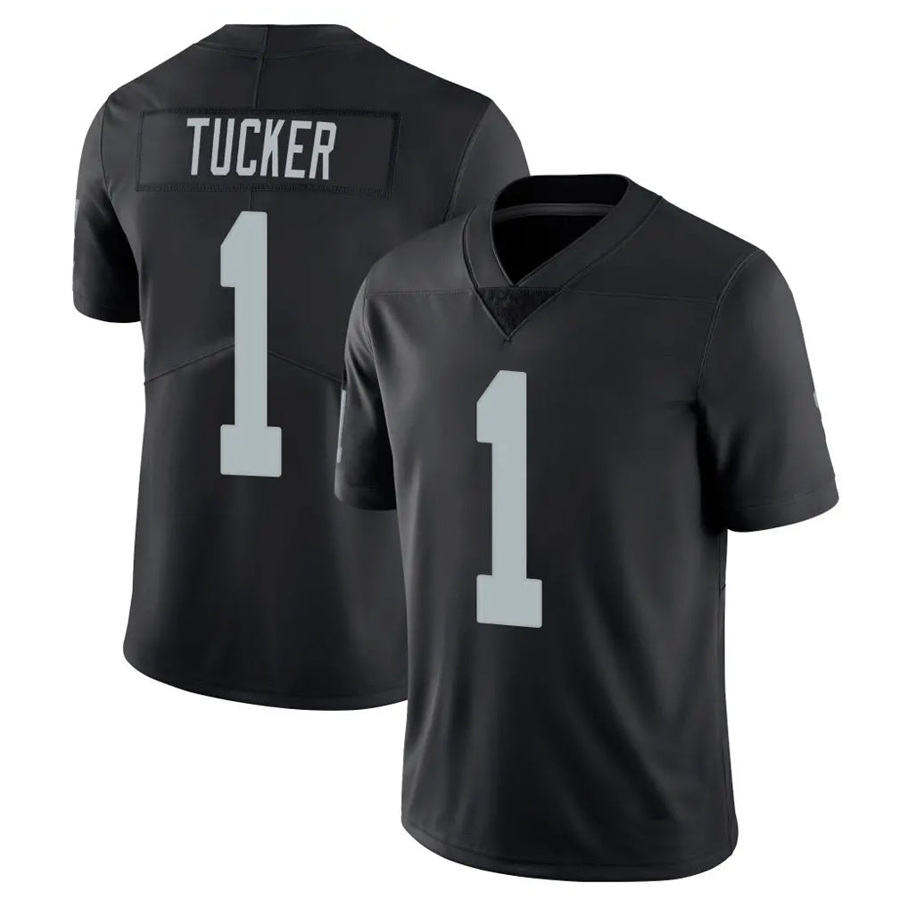 LV.Raiders #1 Tre Tucker Player Black Limited Vapor Untouchable Home Game PETTCS Stitched Jerseys