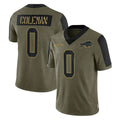 PETTCS B.Bills #0 Keon Coleman Player Olive Salute To Service Game Stitched Jerseys