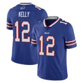 PETTCS B.Bills #12 Jim Kelly Player Royal Vapor Untouchable Limited Stitched Jerseys