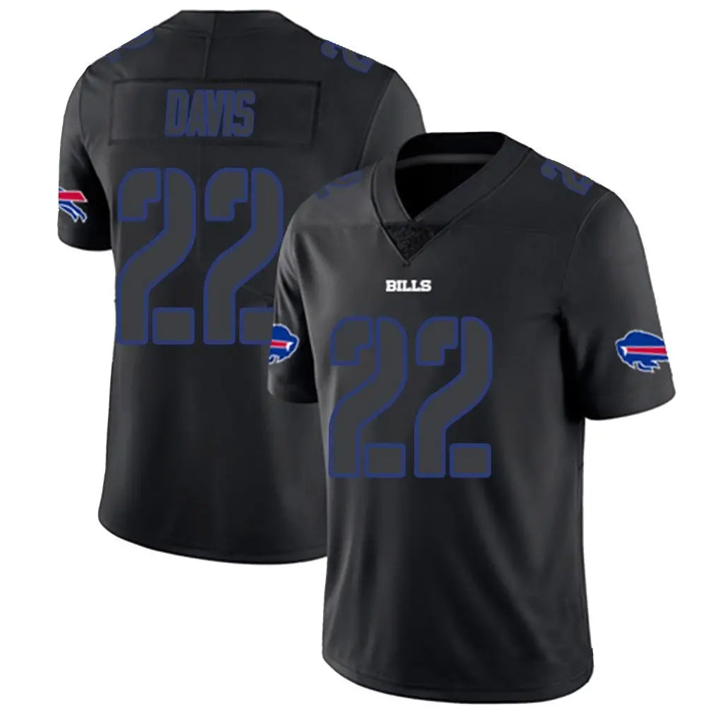 PETTCS B.Bills #22 Ray Davis Player Limited Black Impact Stitched Jerseys