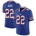 PETTCS B.Bills #22 Ray Davis Player Royal Vapor Limited Stitched Jerseys