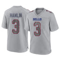 PETTCS B.Bills #3 Damar Hamlin Player Gray Home Game Stitched Jerseys