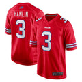 PETTCS B.Bills #3 Damar Hamlin Player Red Home Game Stitched Jerseys