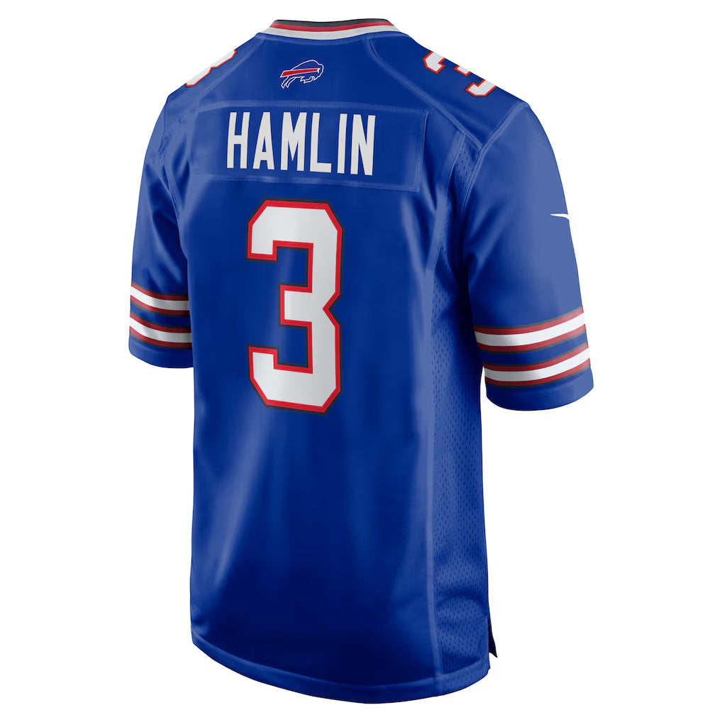 PETTCS B.Bills #3 Damar Hamlin Player Royal Home Game Stitched Jerseys