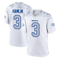 PETTCS B.Bills #3 Damar Hamlin Player White Rivalries Collection Home Game Stitched Jerseys