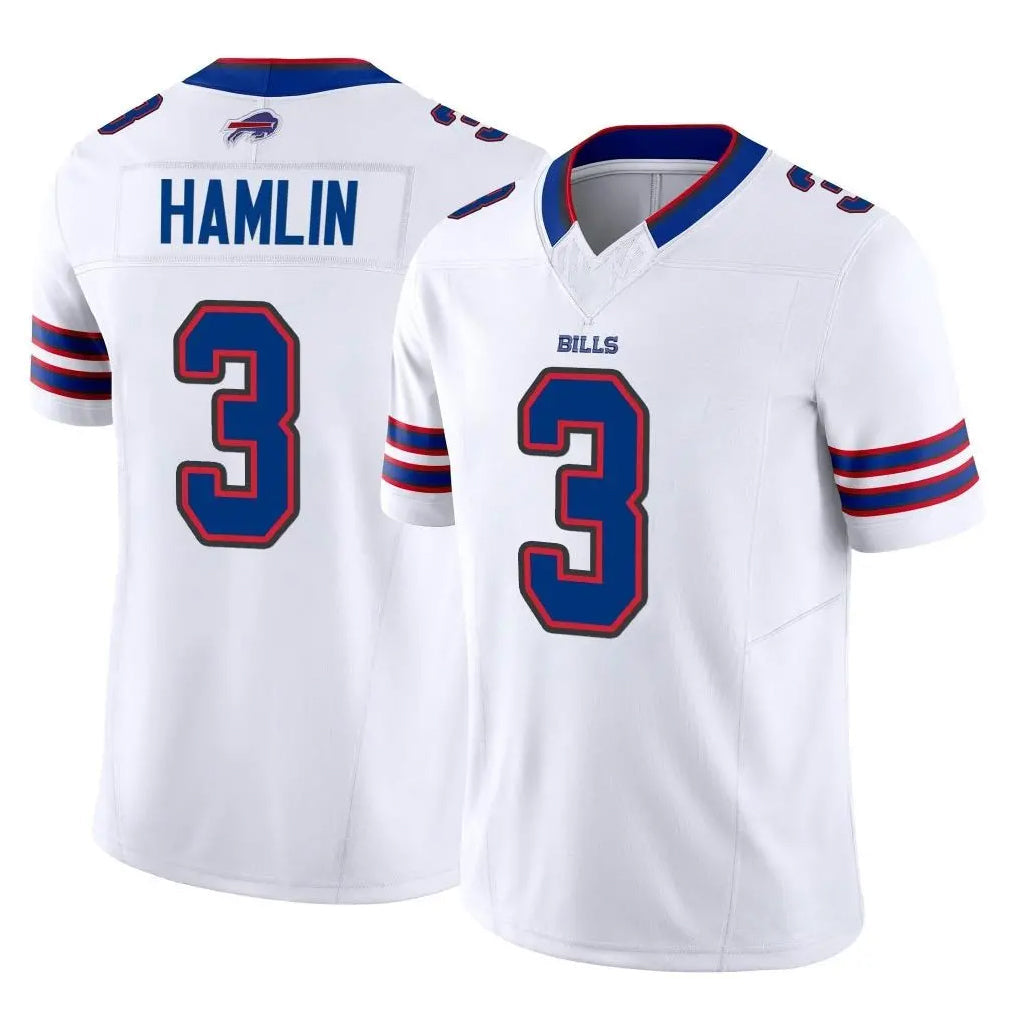 PETTCS B.Bills #3 Damar Hamlin Player White Vapor F.U.S.E. Limited Stitched Jerseys