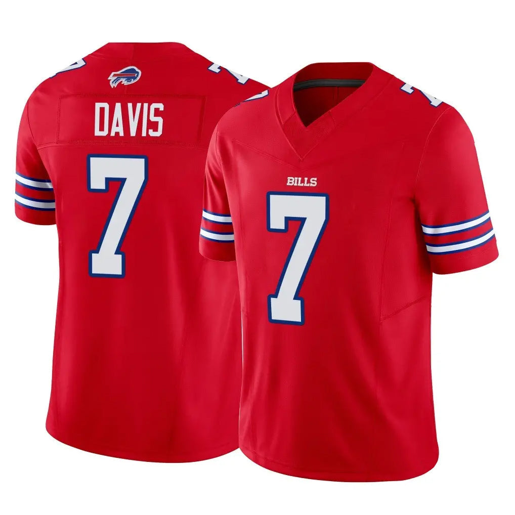 PETTCS B.Bills #7 Ray Davis Player Red Vapor F.U.S.E. Limited Stitched Jerseys