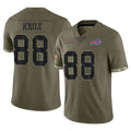 PETTCS B.Bills #88 Dawson Knox Player Olive Salute To Service Game Stitched Jerseys